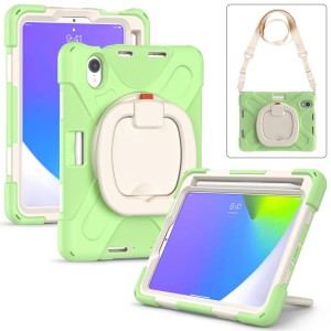 Shockproof Pancerne Etui Obudowa z Paskiem do iPad Mini 6 zielone matcha