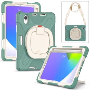 Shockproof Pancerne Etui Obudowa z Paskiem do iPad Mini 6 zielone
