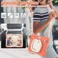 Shockproof Pancerne Etui Obudowa z Paskiem do iPad Mini 6 pomarańczowe