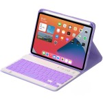 Fioletowe Etui Podświetlana Klawiatura Pen Slot do Apple iPad Mini 6