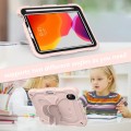 Pancerna Obudowa z Paskiem i Schowkiem na Apple Pencil do iPad Mini 6 różowa pudrowa