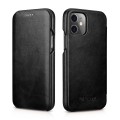 ICARER Skórzane Etui do iPhone 12 Mini czarne