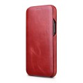 ICARER Skórzane Etui do iPhone 12 Mini czerwone