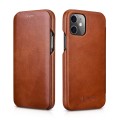 ICARER Skórzane Etui do iPhone 12 Mini brązowe
