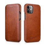 ICARER Skórzane Etui do  iPhone 12 Mini brązowe