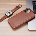 ICARER Skórzane Etui do iPhone 12 Mini brązowe