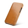 ICARER Skórzane Etui do iPhone 12 Mini brązowe jasne