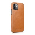 ICARER Skórzane Etui do iPhone 12 Mini brązowe jasne