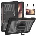 Shockproof Pancerne Etui Obudowa z Paskiem do Samsung Galaxy Tab S7 Plus / Tab S7 FE czarne