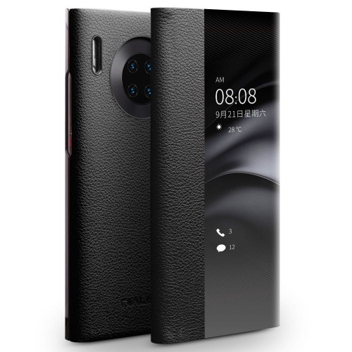 Skórzane Etui Pokrowiec QIALINO Huawei Mate 30 Pro czarne