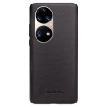 Skórzane Etui Plecki QIALINO do Huawei P50 Pro czarne