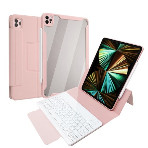 Różowe Etui Obudowa Klawiatura do iPad Pro 12.9 2021/2020/2018