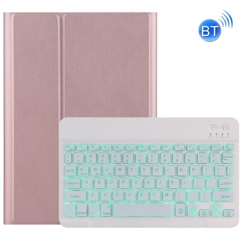 Etui z podświetlana klawiaturą do Lenovo Tab M10 różowe