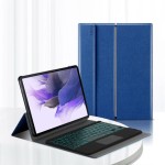 Etui Podświetlana Klawiatura do Samsung Galaxy Tab S7 Plus / Galaxy Tab S7 FE niebieskie