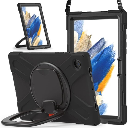 Shockproof Pancerne Etui z Paskiem do Samsung Galaxy Tab A8 2021 czarne