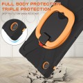 PANCERNE MOCNE ETUI Z PASKIEM do SAMSUNG GALAXY TAB A8 10.5 czarno-pomarańczowe