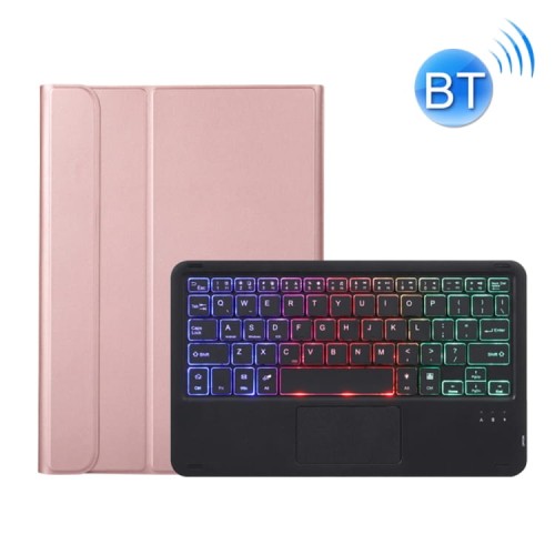 Różowe Etui Podświetlana Klawiatura Touchpad do Samsung Galaxy Tab A8 10.5 2021