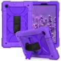 Shockproof Pancerne Etui z Paskiem, Uchwytem do Tab M10 Plus 10.3 fioletowe
