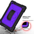 Shockproof Pancerne Etui z Paskiem, Uchwytem do Tab M10 Plus 10.3 czarno-fioletowe