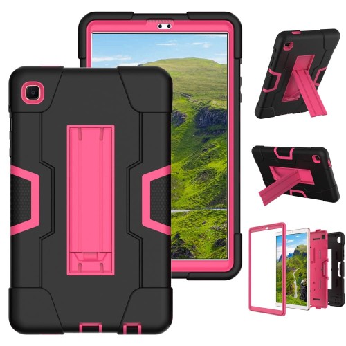 Shockproof Pancerne Etui Obudowa do Samsung Galaxy Tab A7 Lite 2021 czarno-różowe