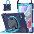 Shockproof Pancerne Etui z Paskiem do Samsung Galaxy Tab A7 Lite 8.7 2021 granatowo-niebieskie