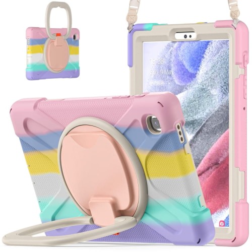 Shockproof Pancerne Etui z Paskiem do Samsung Galaxy Tab A7 Lite 8.7 2021 kolorowe