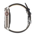 Skórzany Pasek QIALINO do Apple Watch 42mm/44mm/45mm czarny