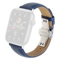 Skórzany Pasek QIALINO do Apple Watch 38mm/40mm/41mm niebieski