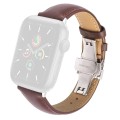 Skórzany Pasek QIALINO do Apple Watch 38mm/40mm/41mm brązowy