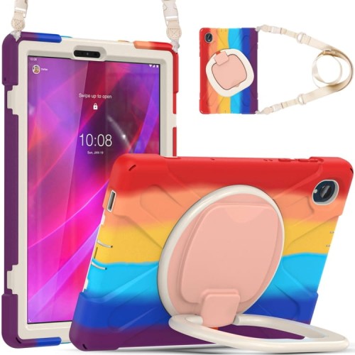 Shockproof Pancerne Etui z Paskiem, Uchwytem do Lenovo Tab M10 Plus 10.3 kolorowe