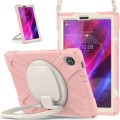 Shockproof Pancerne Etui z Paskiem, Uchwytem do Lenovo Tab M10 Plus 10.3 różowe