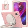 Shockproof Pancerne Etui z Paskiem, Uchwytem do Lenovo Tab M10 Plus 10.3 różowe