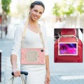 Shockproof Pancerne Etui z Paskiem, Uchwytem do Lenovo Tab M10 Plus 10.3 różowe