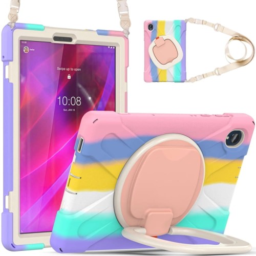 Shockproof Pancerne Etui z Paskiem, Uchwytem do Lenovo Tab M10 Plus 10.3 kolorowe