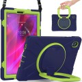 Shockproof Pancerne Etui z Paskiem, Uchwytem do Lenovo Tab M10 Plus 10.3 granatowo-limonkowe