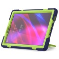 Shockproof Pancerne Etui z Paskiem, Uchwytem do Lenovo Tab M10 Plus 10.3 granatowo-limonkowe