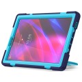 Shockproof Pancerne Etui z Paskiem, Uchwytem do Lenovo Tab M10 Plus 10.3 granatowo-niebieskie