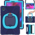 Shockproof Pancerne Etui z Paskiem, Uchwytem do Lenovo Tab M10 Plus 10.3 granatowo-niebieskie