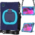 Shockproof Pancerne Etui z Paskiem, Uchwytem do Lenovo Tab M10 Plus 10.3 granatowo-niebieskie