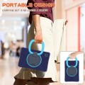 Shockproof Pancerne Etui z Paskiem, Uchwytem do Lenovo Tab M10 Plus 10.3 granatowo-niebieskie