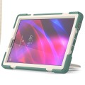 Shockproof Pancerne Etui z Paskiem, Uchwytem do Lenovo Tab M10 Plus 10.3 zielone-szmaragdowe