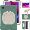 Shockproof Pancerne Etui z Paskiem, Uchwytem do Lenovo Tab M10 Plus 10.3 zielone-szmaragdowe