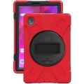 Shockproof Pancerne Etui z Paskiem, Uchwytem do Lenovo Tab M10 Plus 10.3 czerwone