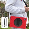 Shockproof Pancerne Etui z Paskiem, Uchwytem do Lenovo Tab M10 Plus 10.3 czerwone