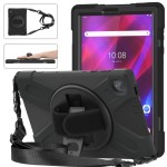 Shockproof  Pancerne Etui z Paskiem, Uchwytem do Lenovo Tab M10 Plus 10.3 czarne