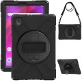 Shockproof Pancerne Etui z Paskiem, Uchwytem do Lenovo Tab M10 Plus 10.3 czarne