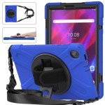 Shockproof  Pancerne Etui z Paskiem, Uchwytem do Lenovo Tab M10 Plus 10.3 niebieskie