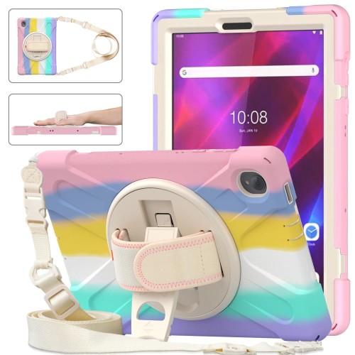 Shockproof Pancerne Etui z Paskiem, Uchwytem do Lenovo Tab M10 Plus 10.3 kolorowe