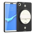 Shockproof Pancerne Etui z Paskiem, Uchwytem do Lenovo Tab M10 Plus 10.3 czarno-kremowe