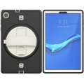 Shockproof Pancerne Etui z Paskiem, Uchwytem do Lenovo Tab M10 Plus 10.3 czarno-kremowe
